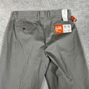 Dockers Khaki Pants Mens 34x34 Classic Fit Flat Front Stain Defender Office NEW